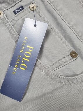 Polo Ralph Lauren 5 Pocket Pants Mens 38x32 Gray Classic Fit Straight Leg NWT